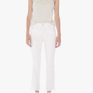 MOTHER inside crop - white denim jeans